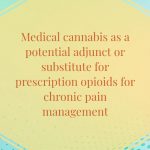 A Survey on the Effect That Medical Cannabis Has on Prescription Opioid Medication Usage for the Treatment of Chronic Pain at Three Medical Cannabis Patients