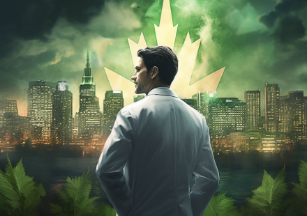 Physician with Cannabis Leaf