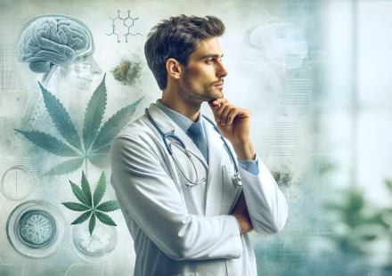 Physician thinking about cannabis mental health