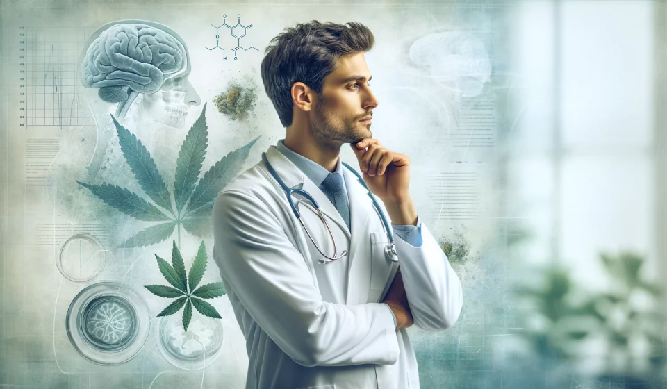 Physician thinking about cannabis mental health