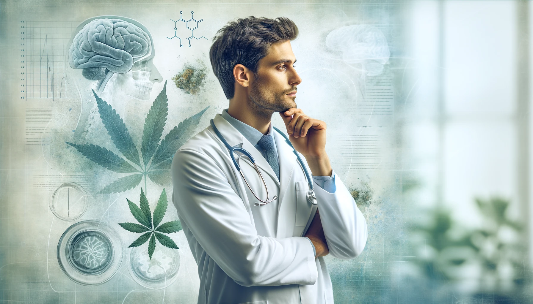 Physician thinking about cannabis mental health