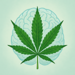 Balanced visual of cannabis leaf and brain overlay Caption: When used with knowledge and guidance, cannabis is a tool—not a threat.