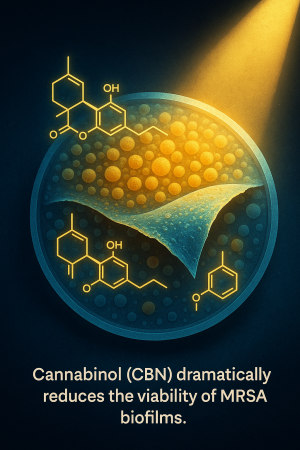 cannabinoids against MRSA biofilm in laboratory assay