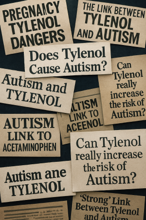 Media headlines on Tylenol and autism