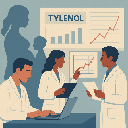 Tylenol and autism research illustration