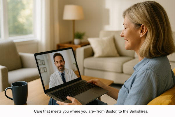 Massachusetts patient accessing telehealth cannabis consultation