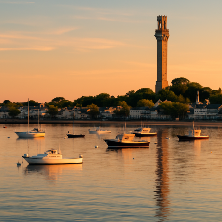 Ferry crossing between Cape Cod and the Islands representing accessible care. Caption: Care that reaches beyond the shoreline.