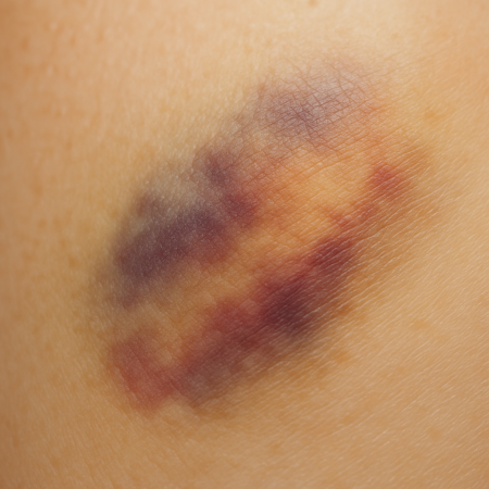 healing bruise macro shot