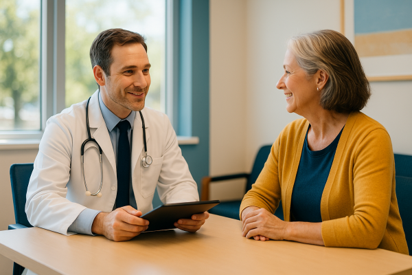 Dr. Ben Caplan meeting with a Massachusetts patient for medical cannabis care.