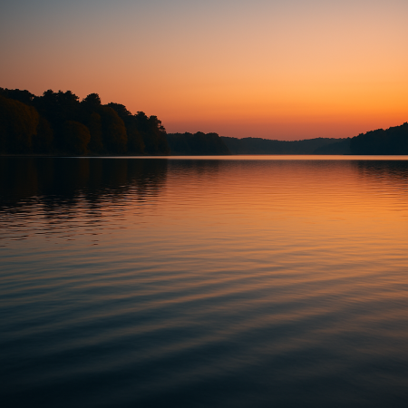 Western Massachusetts lake at dusk representing long-term balance and pain relief through cannabis care.