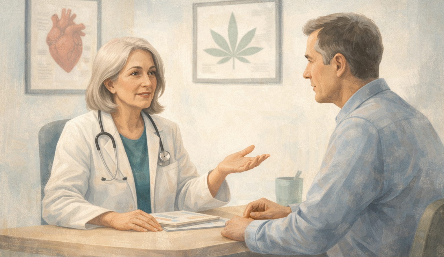 cannabis and cardiovascular health discussion between doctor and patient