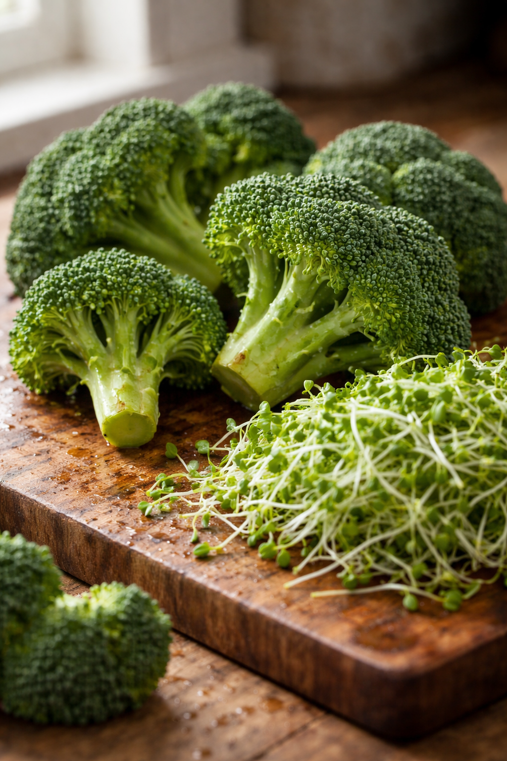 Fresh broccoli and broccoli sprouts associated with sulforaphane formation
