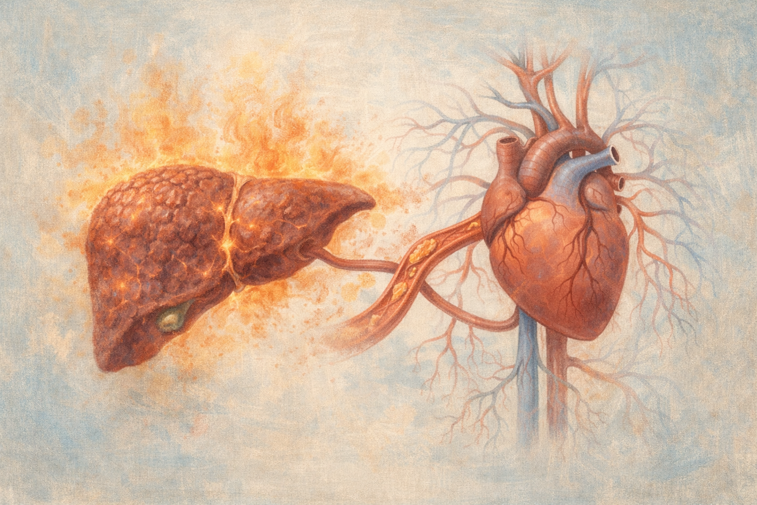 MASH cirrhosis cardiovascular risk inflammation illustration
