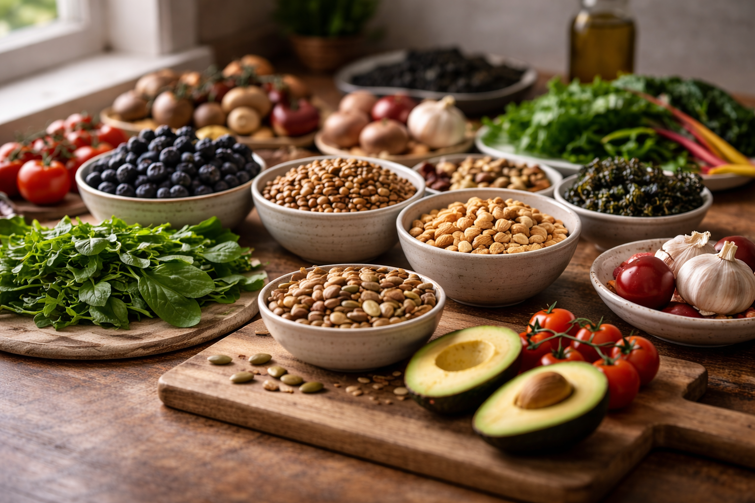 Balanced assortment of foods representing dietary patterns