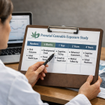 Prenatal cannabis exposure study concept with infant timeline and medical chart review