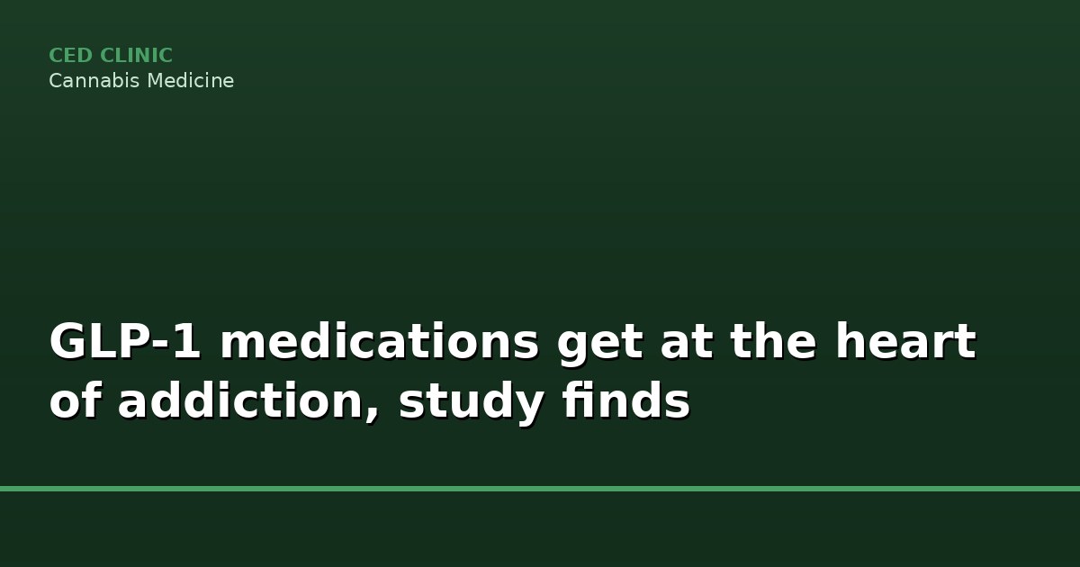 glp 1 medications get at the heart of addiction s