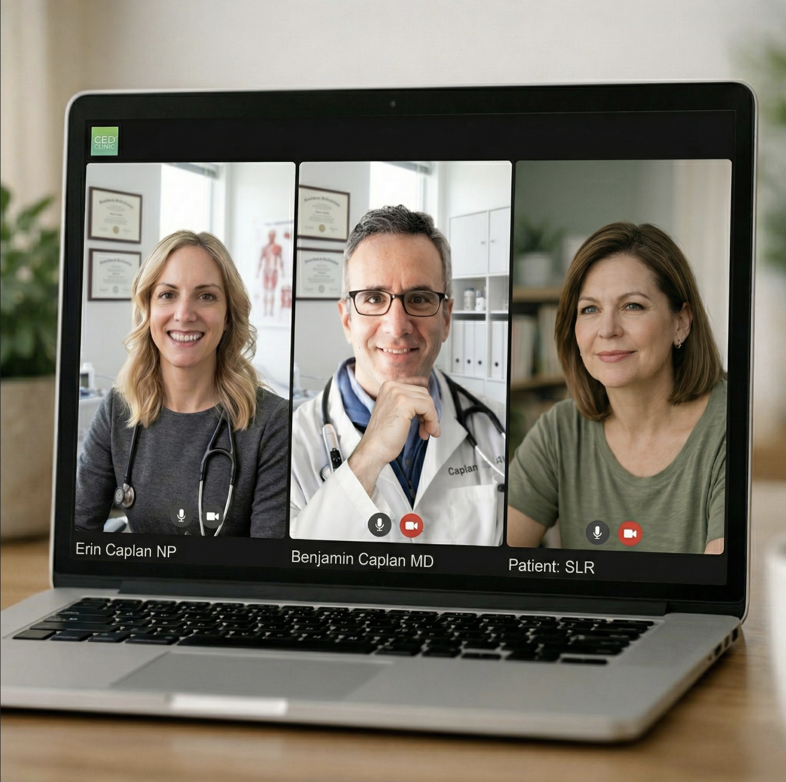 Dr. Benjamin Caplan in a virtual metabolic care consultation