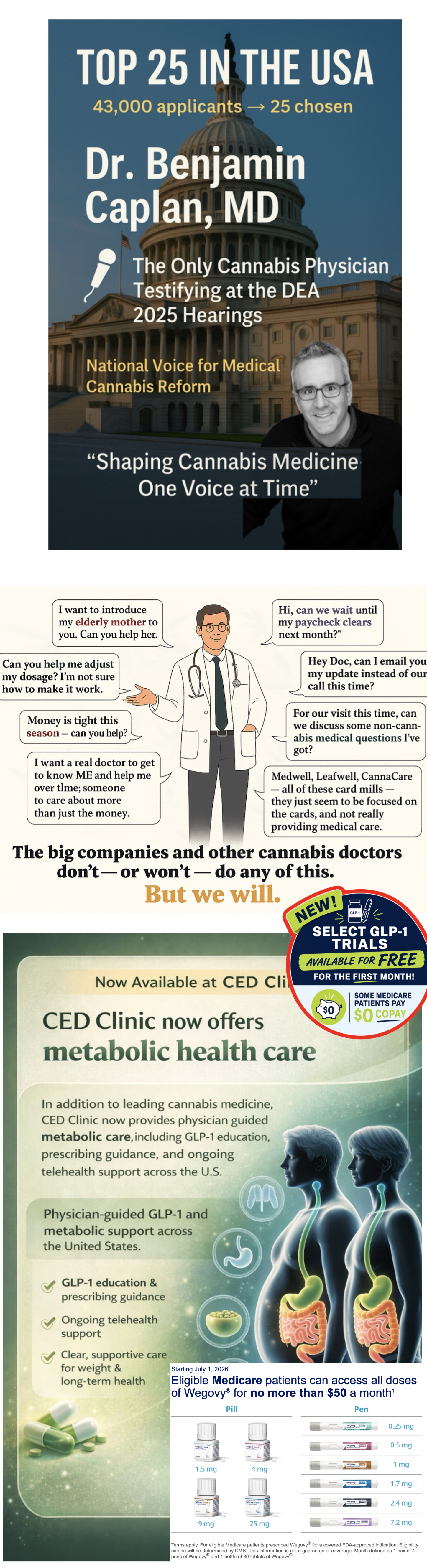 CED Clinic: Personalized Cannabis Medicine 266 Dr Caplan, one of the top cannabis experts in the world, shares information about CED Clinic and its medical services