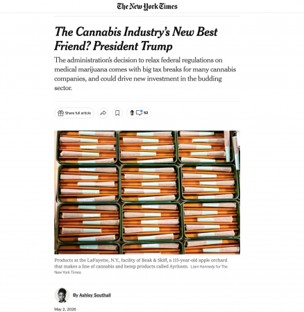 Cannabis Policy Shift Explained – Per NY Times