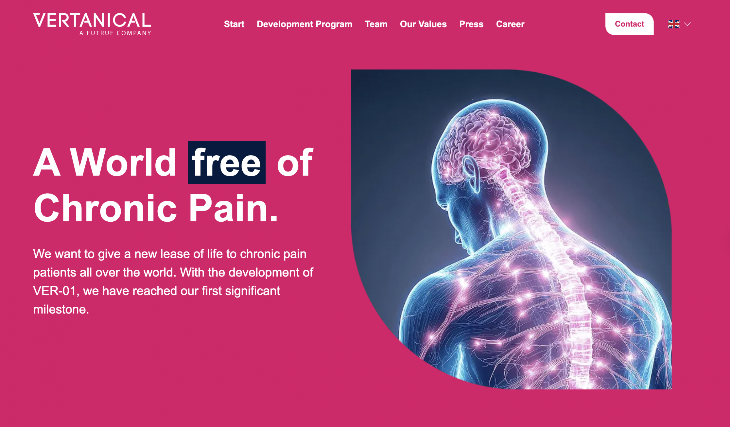 Vertanical company homepage
