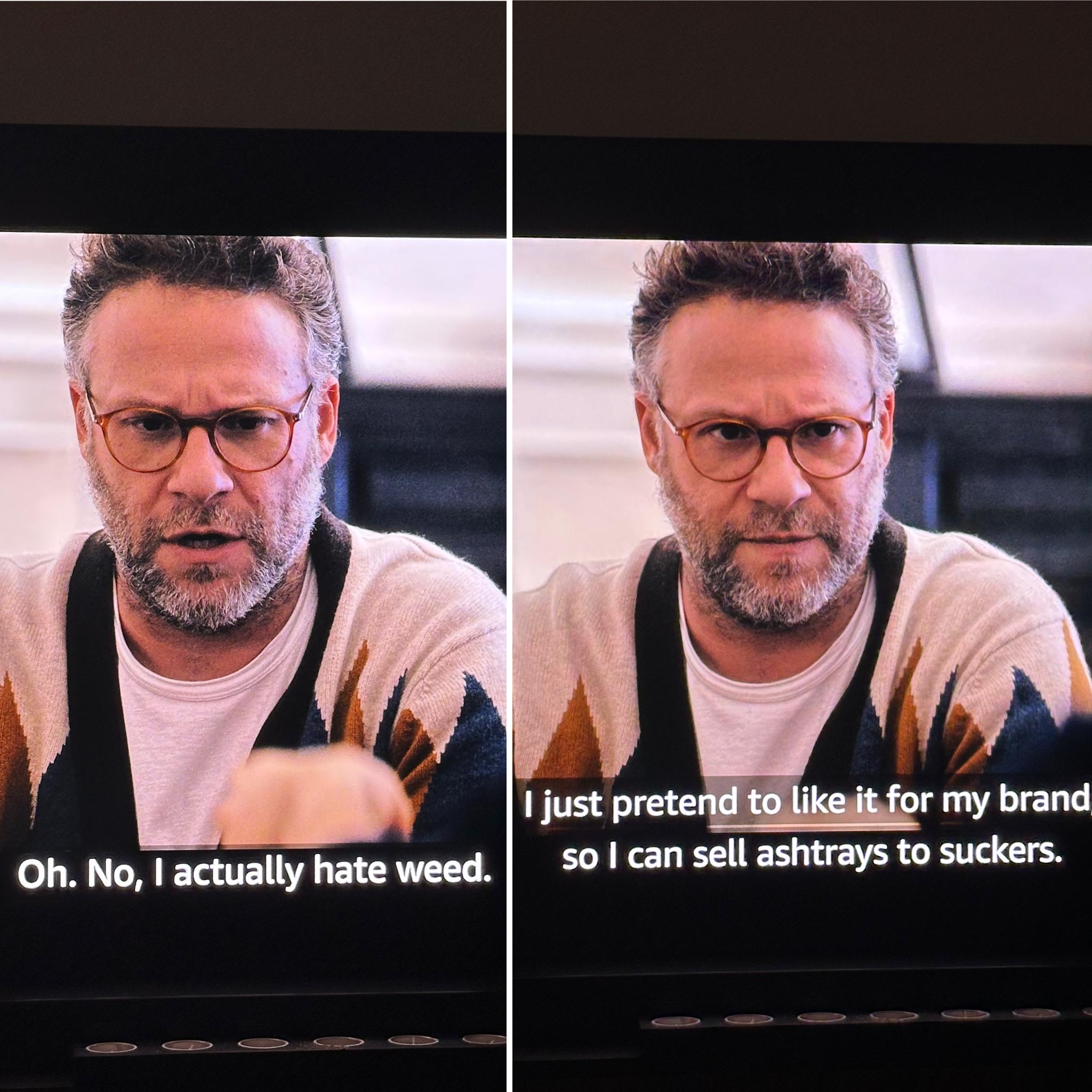 Seth Rogen in the latest episode of The Boys.