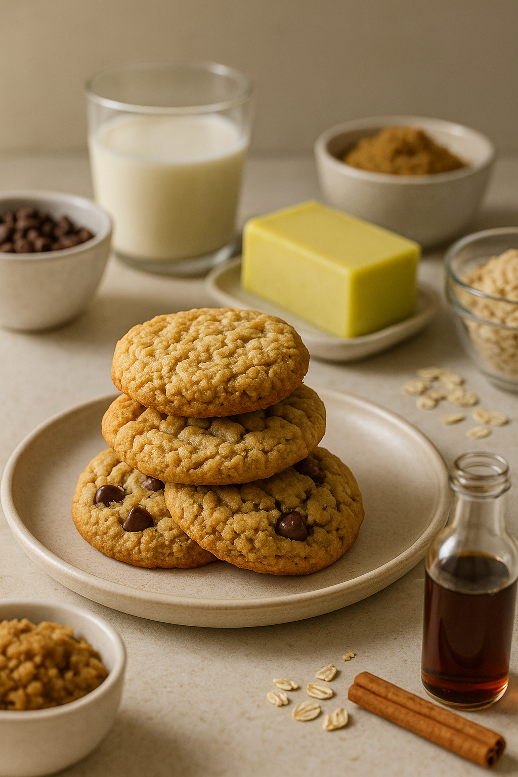 Finished cannabis chocolate chip, peanut butter, and oatmeal cookies cooled and portioned