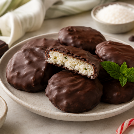 peppermint patties on a plate
