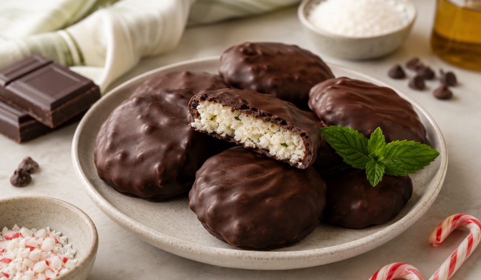 peppermint patties on a plate