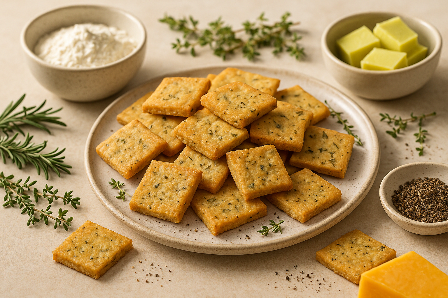 Cannabis Cheddar Herb Crackers Recipe