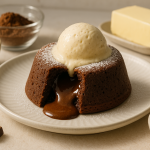cannabis chocolate lava cakes finished recipe styled as the emotional anchor with warm editorial food photography