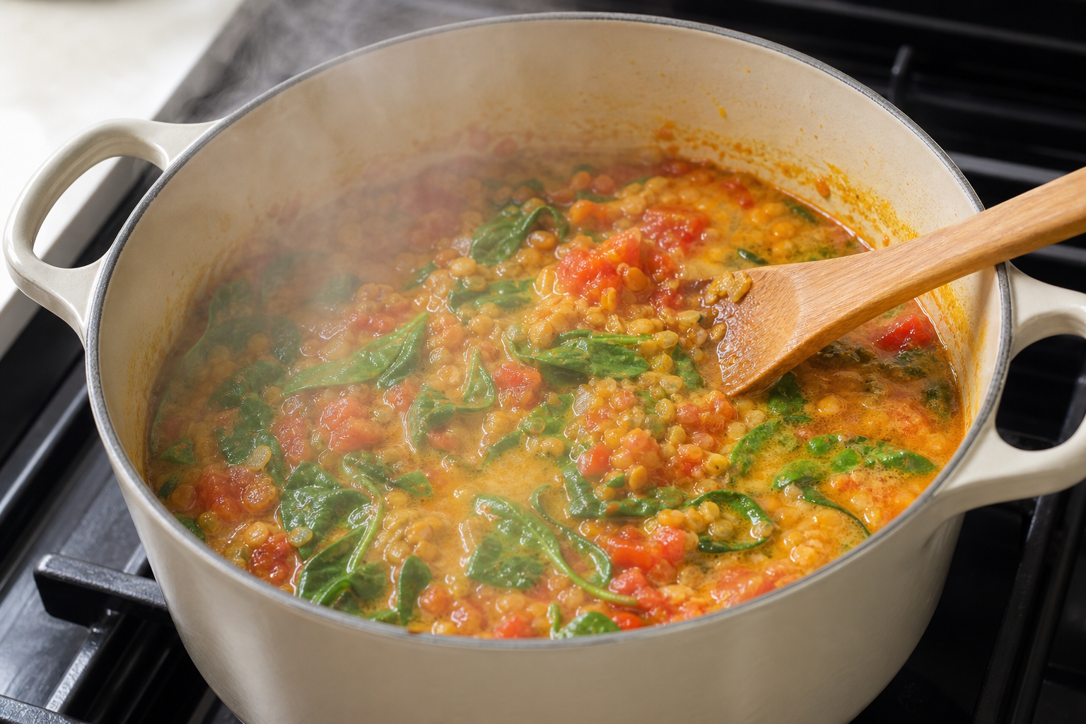 Key preparation step for cannabis coconut lentil stew