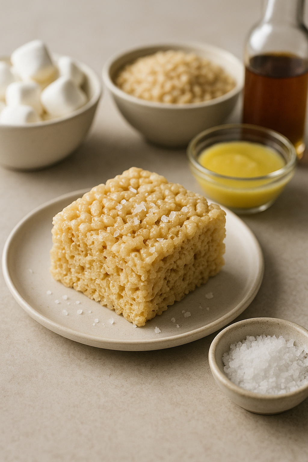 Finished Cannabis-Infused Rice Krispie Treats divided into clear servings