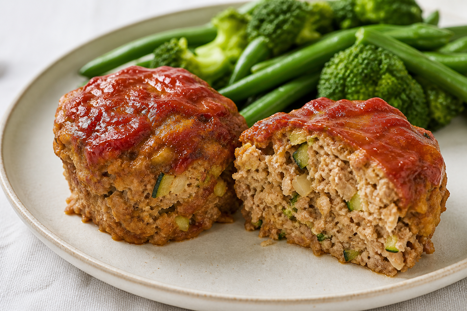 Completed cannabis turkey zucchini meatloaf muffins in equal portions