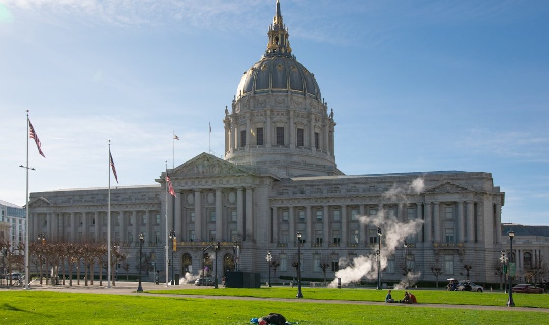 San Francisco City Hall and civic plaza, used to illustrate the cannabis cafe vote