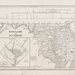 Map of maryland and delaware with inset.