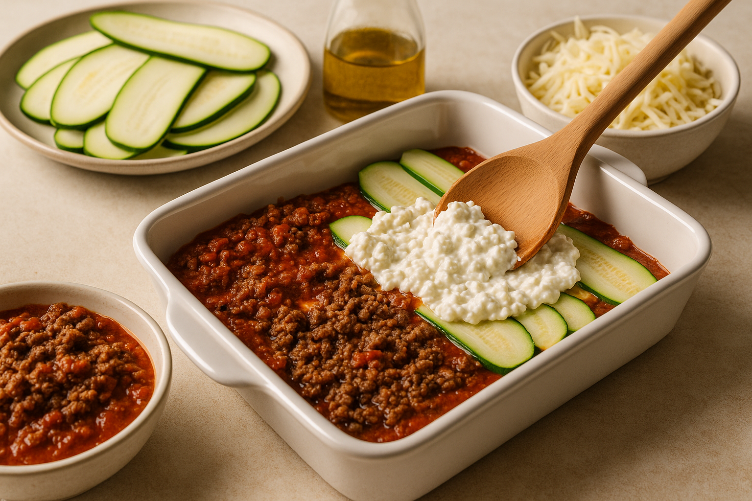 Preparing High-Protein Cannabis Cottage Cheese Lasagna Casserole with a measured infused ingredient